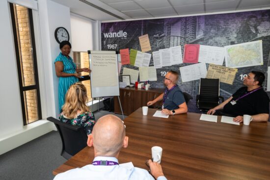 Wandle colleagues in meeting room